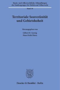 cover of the book Territoriale Souveränität und Gebietshoheit