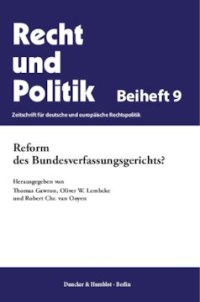 cover of the book Reform des Bundesverfassungsgerichts?