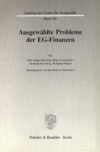 cover of the book Ausgewählte Probleme der EG-Finanzen