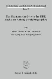 cover of the book Das ökonomische System der DDR nach dem Anfang der siebziger Jahre