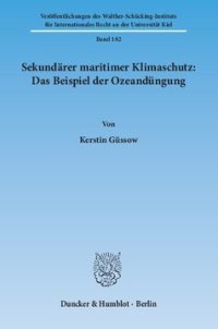 cover of the book Sekundärer maritimer Klimaschutz: Das Beispiel der Ozeandüngung