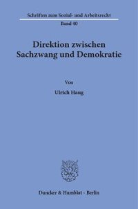 cover of the book Direktion zwischen Sachzwang und Demokratie