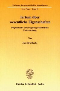 cover of the book Irrtum über wesentliche Eigenschaften: Dogmatische und dogmengeschichtliche Untersuchung