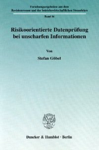 cover of the book Risikoorientierte Datenprüfung bei unscharfen Informationen