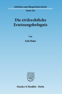 cover of the book Die zivilrechtliche Ersetzungsbefugnis