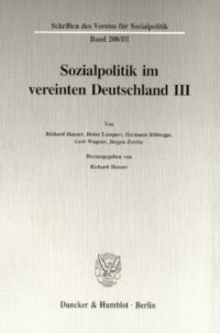 cover of the book Sozialpolitik im vereinten Deutschland III: Familienpolitik, Lohnpolitik und Verteilung