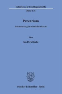 cover of the book Precarium: Besitzvertrag im römischen Recht