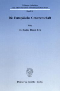 cover of the book Die Europäische Genossenschaft