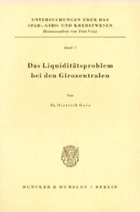 cover of the book Das Liquiditätsproblem bei den Girozentralen