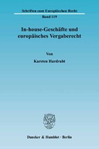 cover of the book In-house-Geschäfte und europäisches Vergaberecht