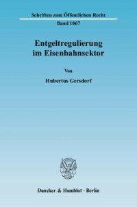 cover of the book Entgeltregulierung im Eisenbahnsektor