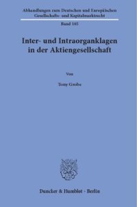 cover of the book Inter- und Intraorganklagen in der Aktiengesellschaft