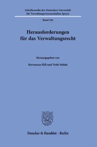 cover of the book Herausforderungen für das Verwaltungsrecht