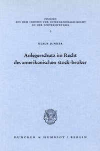 cover of the book Anlegerschutz im Recht des amerikanischen stock-broker