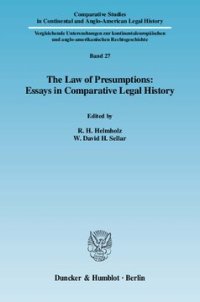 cover of the book The Law of Presumptions: Essays in Comparative Legal History