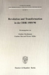 cover of the book Revolution und Transformation in der DDR 1989/90