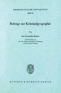 cover of the book Beiträge zur Kriminalgeographie