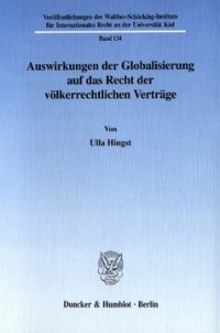 cover of the book Auswirkungen der Globalisierung auf das Recht der völkerrechtlichen Verträge