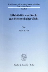 cover of the book Effektivität von Recht aus ökonomischer Sicht