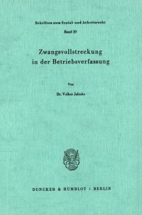 cover of the book Zwangsvollstreckung in der Betriebsverfassung