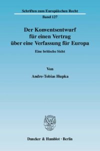 cover of the book Der Konventsentwurf für einen Vertrag über eine Verfassung für Europa: Eine britische Sicht