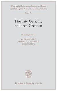 cover of the book Höchste Gerichte an ihren Grenzen