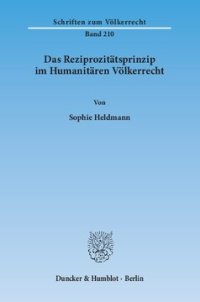 cover of the book Das Reziprozitätsprinzip im Humanitären Völkerrecht