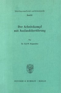 cover of the book Der Arbeitskampf mit Auslandsberührung