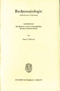 cover of the book Rechtssoziologie: Aufriß einer Vorlesung. (Sonderdruck aus: Das Recht im sozialen Ordnungsgefüge)