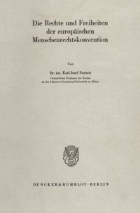 cover of the book Die Rechte und Freiheiten der europäischen Menschenrechtskonvention