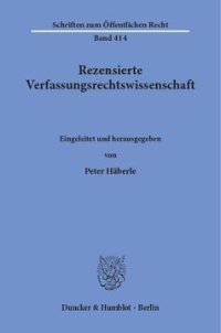 cover of the book Rezensierte Verfassungsrechtswissenschaft