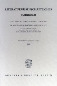 cover of the book Literaturwissenschaftliches Jahrbuch: 49. Band (2008)