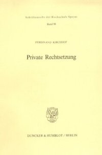 cover of the book Private Rechtsetzung