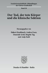 cover of the book Der Tod, der tote Körper und die klinische Sektion