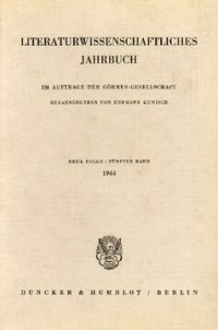 cover of the book Literaturwissenschaftliches Jahrbuch: 5. Band (1964)