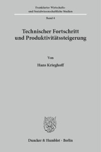 cover of the book Technischer Fortschritt und Produktivitätssteigerung