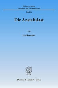 cover of the book Die Anstaltslast