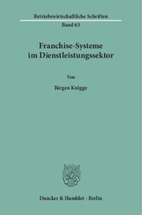 cover of the book Franchise-Systeme im Dienstleistungssektor