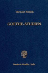 cover of the book Goethe-Studien