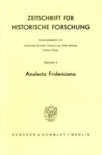 cover of the book Analecta Fridericiana