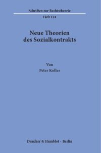 cover of the book Neue Theorien des Sozialkontrakts