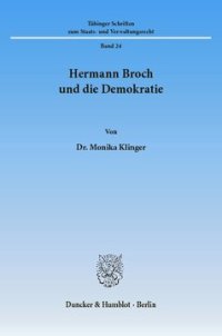 cover of the book Hermann Broch und die Demokratie