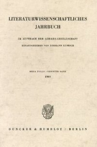 cover of the book Literaturwissenschaftliches Jahrbuch: 10. Band (1969)