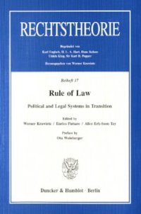 cover of the book Rule of Law: Political and Legal Systems in Transition. Preface by Ota Weinberger