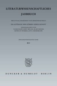 cover of the book Literaturwissenschaftliches Jahrbuch: 52. Band (2011)