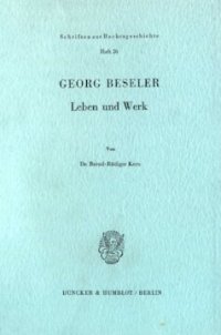 cover of the book Georg Beseler: Leben und Werk