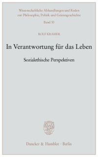 cover of the book In Verantwortung für das Leben: Sozialethische Perspektiven