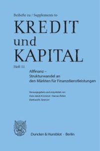 cover of the book Allfinanz – Strukturwandel an den Märkten für Finanzdienstleistungen