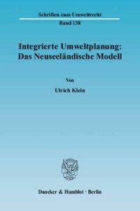 cover of the book Integrierte Umweltplanung: Das Neuseeländische Modell