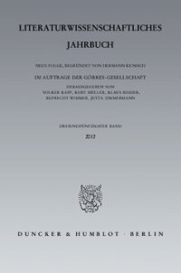 cover of the book Literaturwissenschaftliches Jahrbuch: 53. Band (2012)